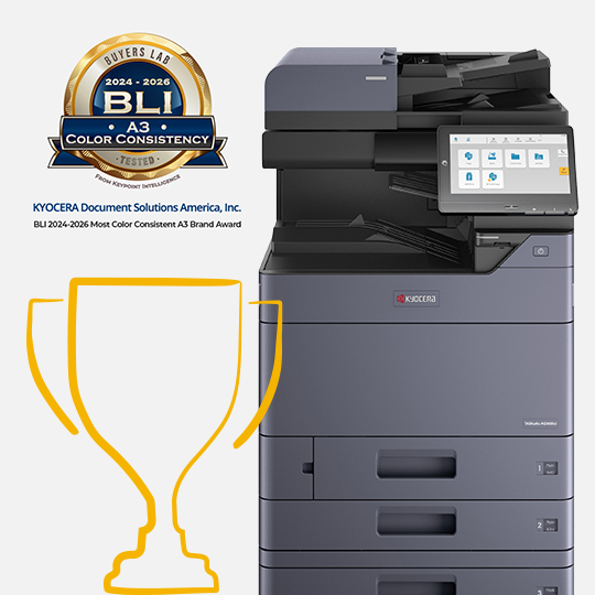 Award winning printer with its award.