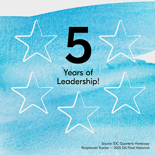 #1 in inkjet for five years running!