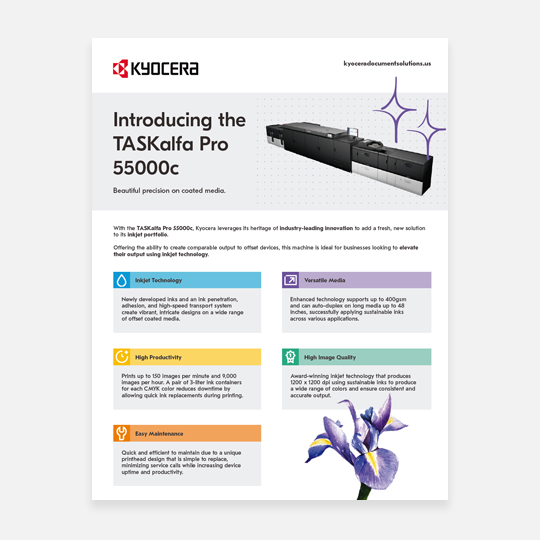  The TASKalfa Pro 55000c at a glance