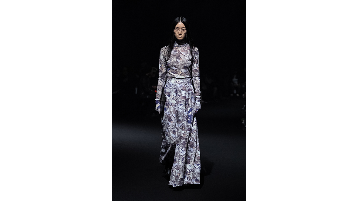 Outfit 4 with fabric printed by FOREARTH