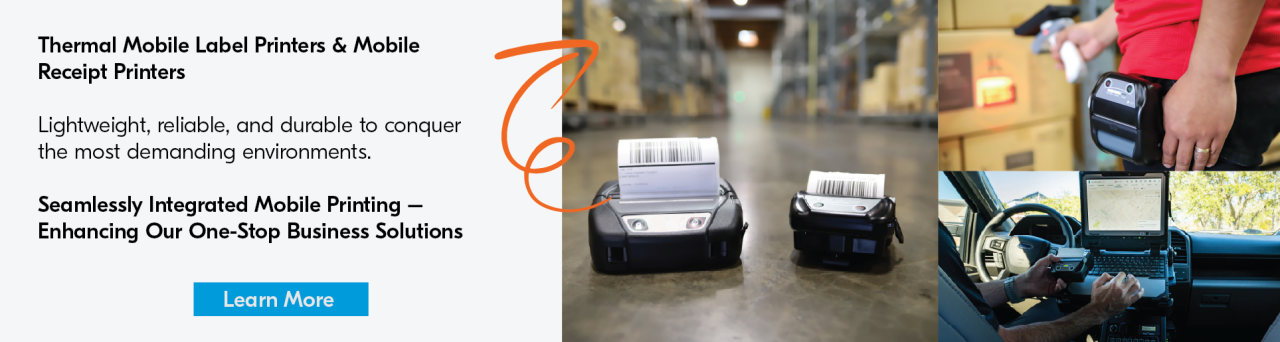 Therman Mobile Label Printers & Mobile Receipt Printers