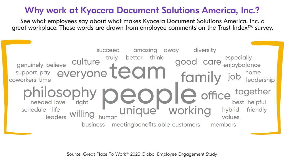 Why Work at KYOCERA Document Solutions America, Inc.?