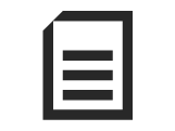 Icon of printed page to showcase the reliability of Kyocera Commercial Printers.