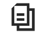 Icon of pages representing high-volume printing in commercial printing.