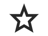 Icon of star to represent energy efficiency in inkjet printing.