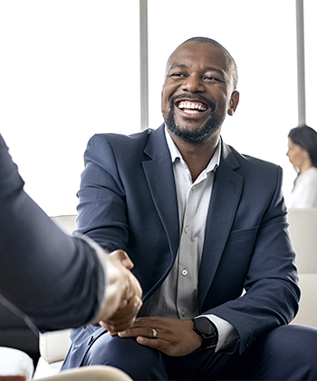 two men shacking hands