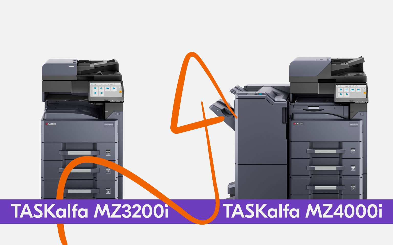 The new BW TASKalfa MZ3200i and TASKalfa MZ4000i devices.