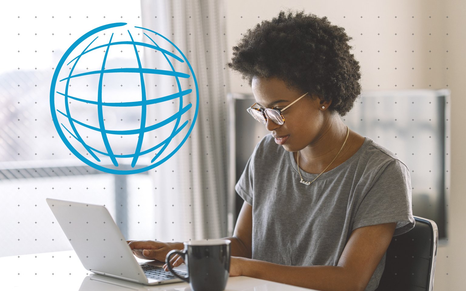 woman looking at laptop