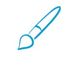 Color printers paintbrush icon