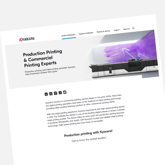 Kyocera production printing hub! Kyocera production printing hub!