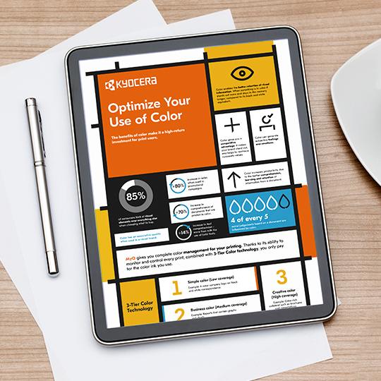 The true profitability of color printing Optimize Your Use of Color Infographic