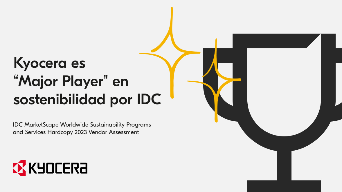 Kyocera es "Major Player" en sostenibilidad por IDC. Kyocera es "Major Player" en sostenibilidad por IDC.